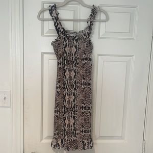 Olivaceous Snakeskin Dress